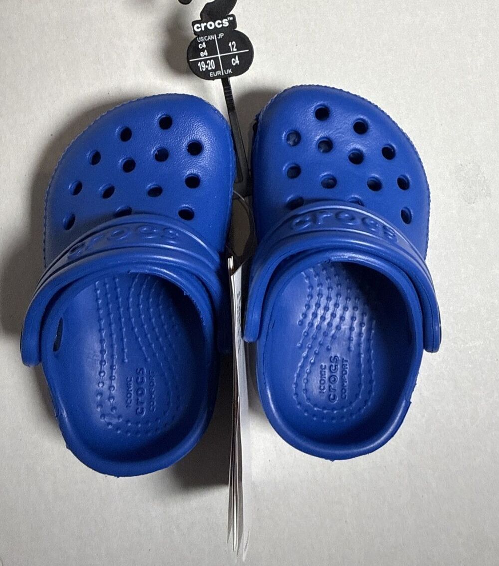 Crocs Toddler's Unisex Classic Clogs Blue NWT C4 Child Toddler